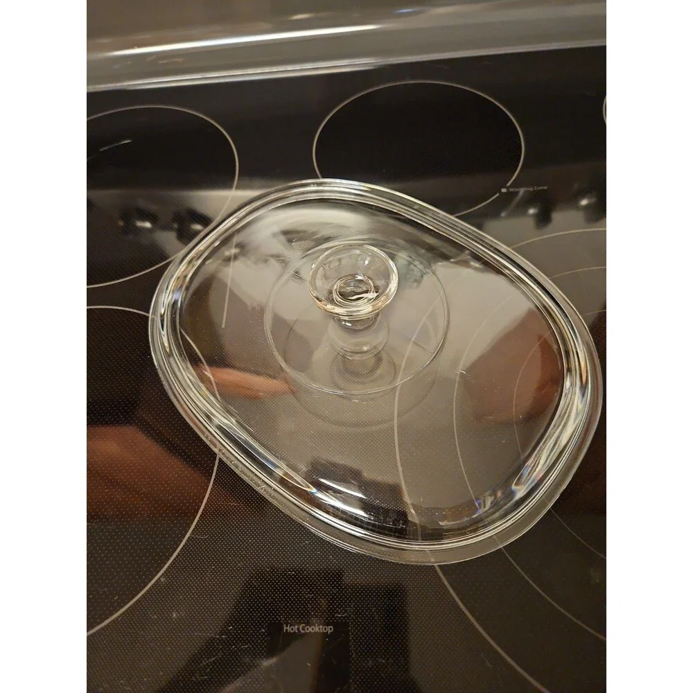 Pyrex DC 1 1/2-C Oval Glass Replacement Lid Cover for 3 Qt. Oval Dish DC-1.5-C
